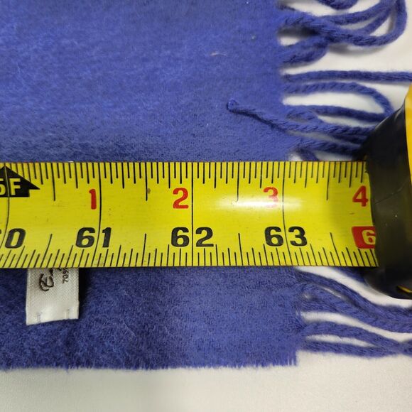 Enzo‎ Mantovani Scarf Wool Cashmere Outdoors Preppy Sustainable Cabincore Luxury - Picture 8 of 8